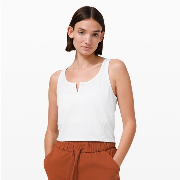 NWOT Lululemon Cropped Henley tank top
